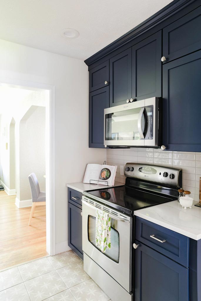 Blue cabinets